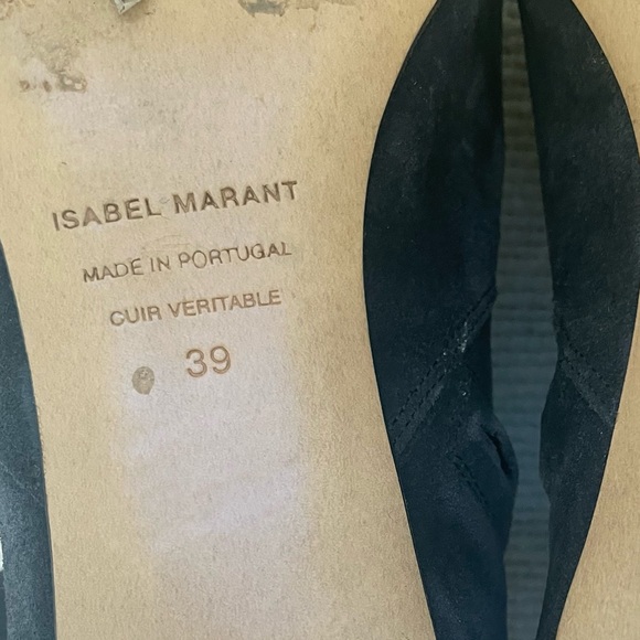 Isabel Marant Derst Black Suede Zip Kitten Heel Ankle Boots Booties - Picture 14 of 14